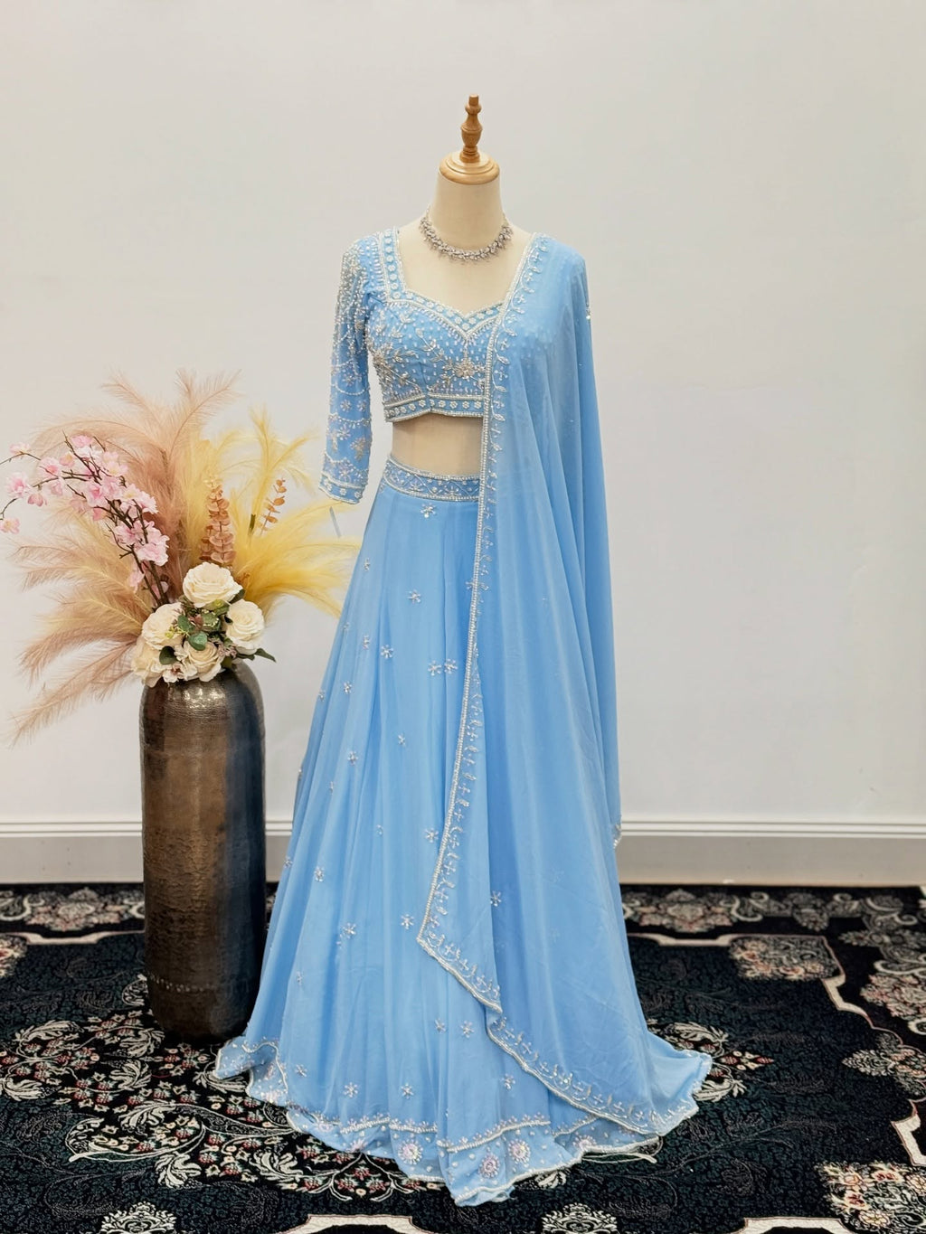 The Pastel Hand Embroidered Lehenga