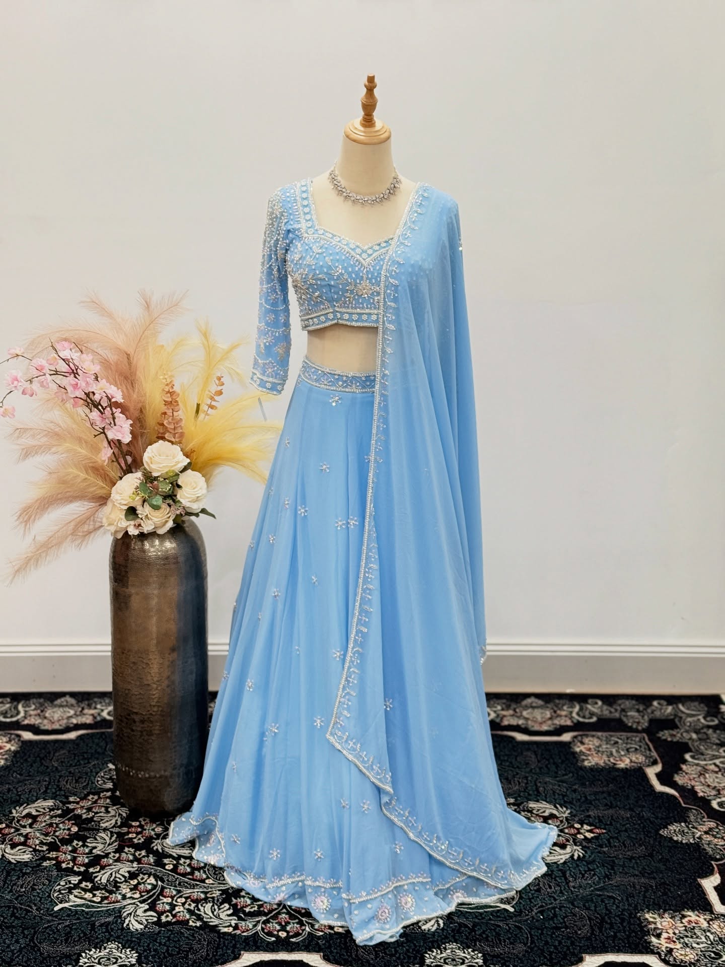 The Pastel Hand Embroidered Lehenga
