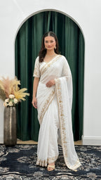 Chandani Embroidered Georgette Saree Set