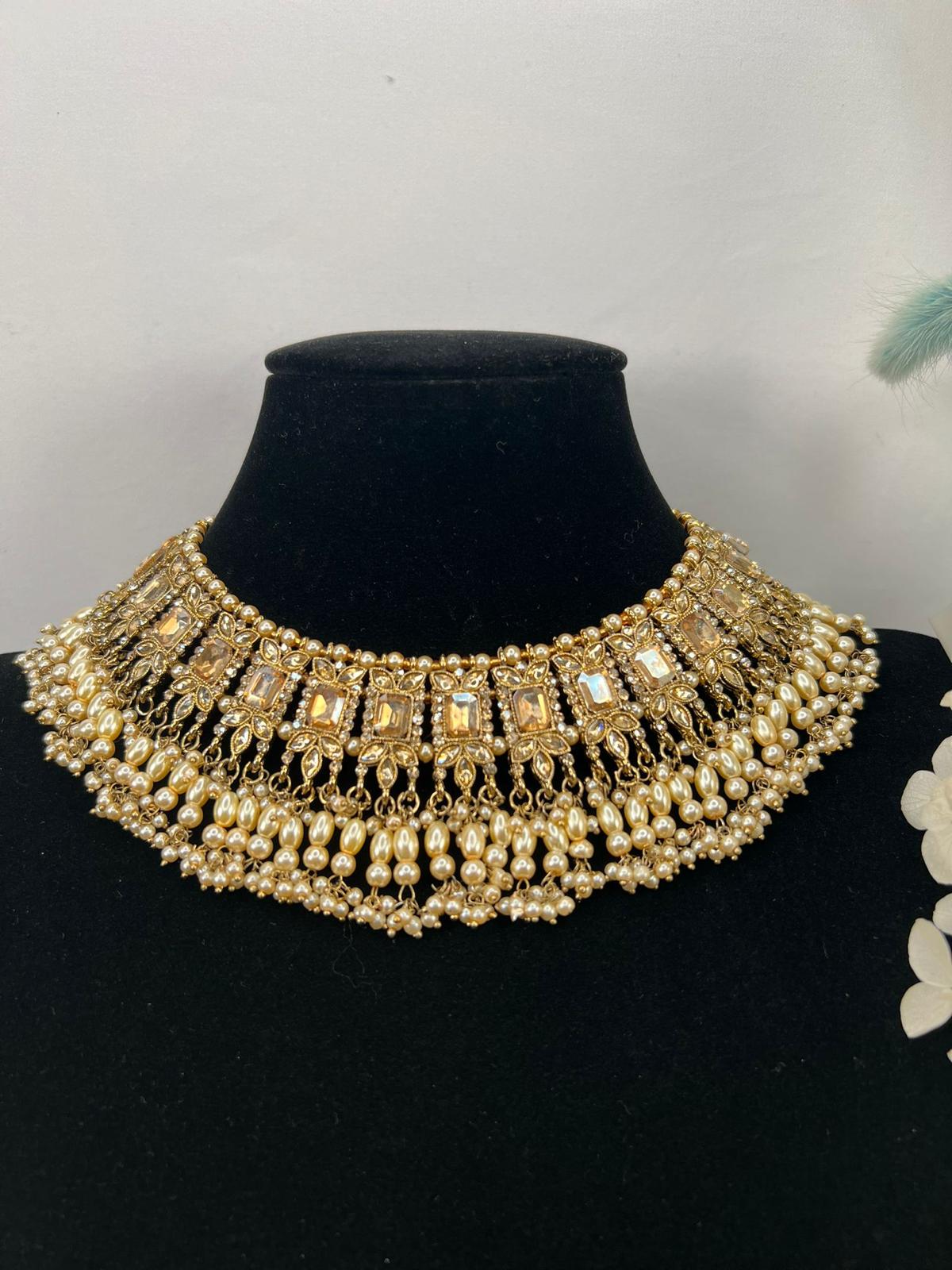Vintage Pearl & Kundan Collar