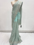 Pure Georgette Exclusive Thread Embroidery Saree
