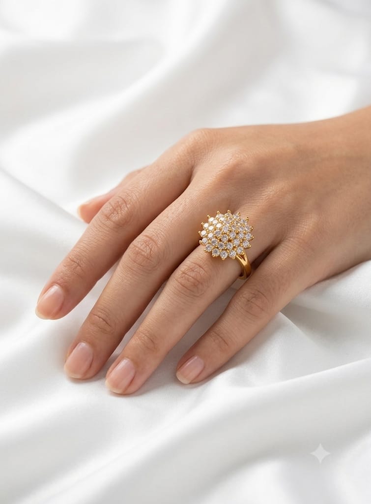 Dome Cluster Statement Ring