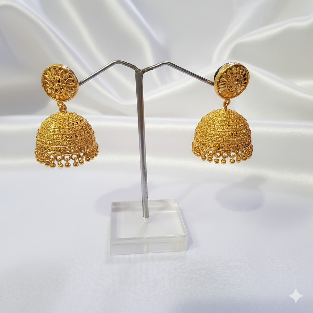 Swarnalata Grand Filigree Jhumkas