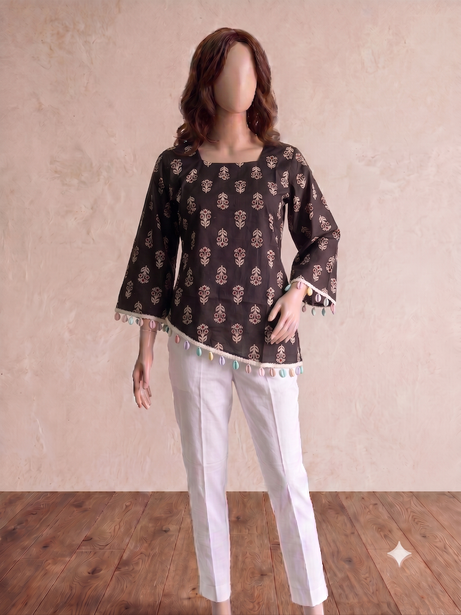 Floral Asymmetric Kurti