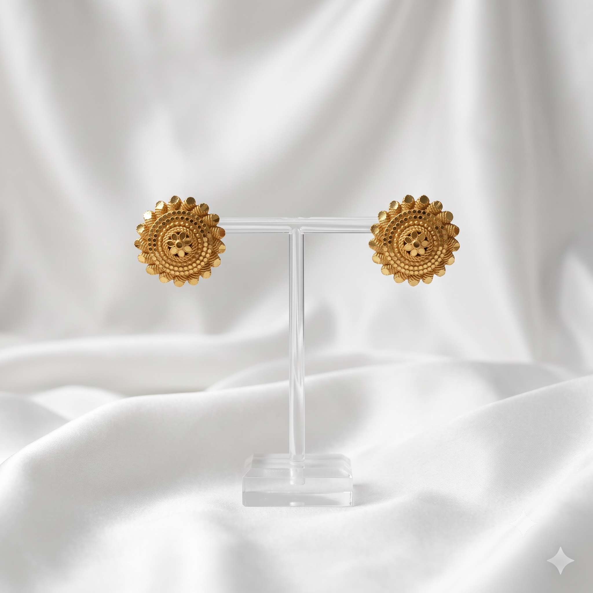 Aishwarya Traditional Gold Sunburst Studs