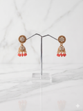 Crimson Coral Festive Jhumkas