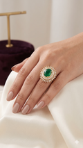 The Heritage Emerald Shield Ring
