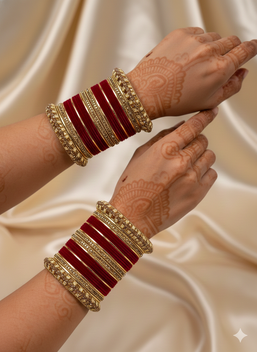 The Butta Crimson Chura Set