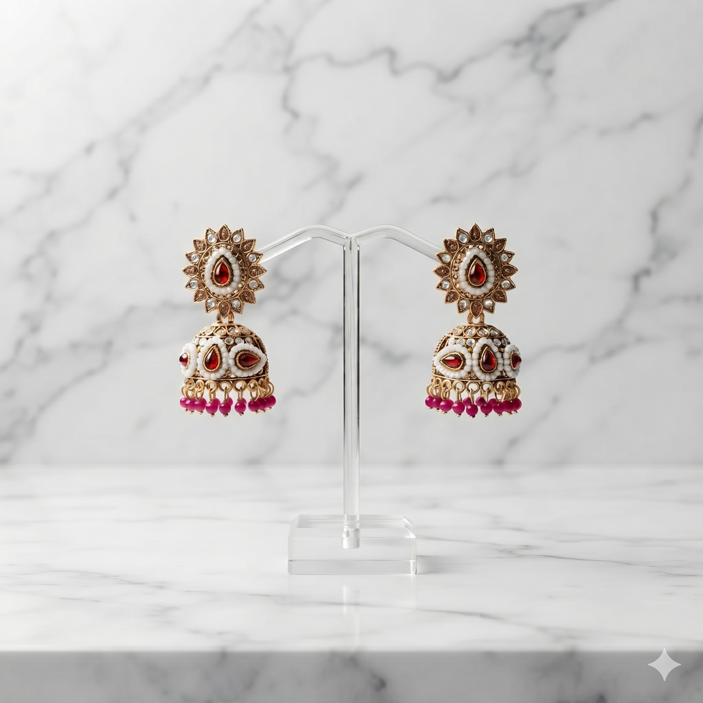 Aadhya Kundan Jhumkas