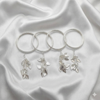 Radiant Kids' Silver-Tone Charm Bangles