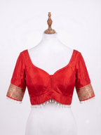 Imperial Scarlet Zari Silk Sari