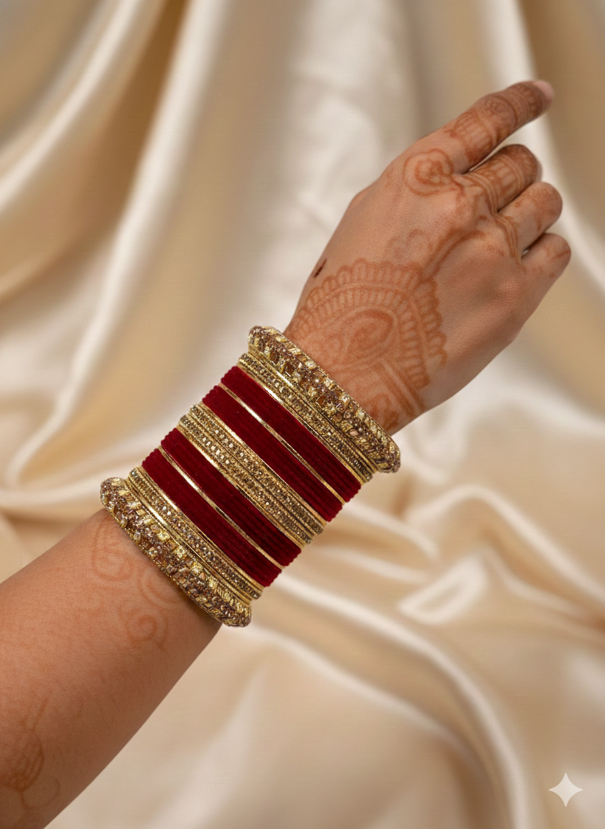 The Butta Crimson Chura Set