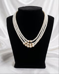 The Royal Triple-Strand Pearl & Coral Necklace