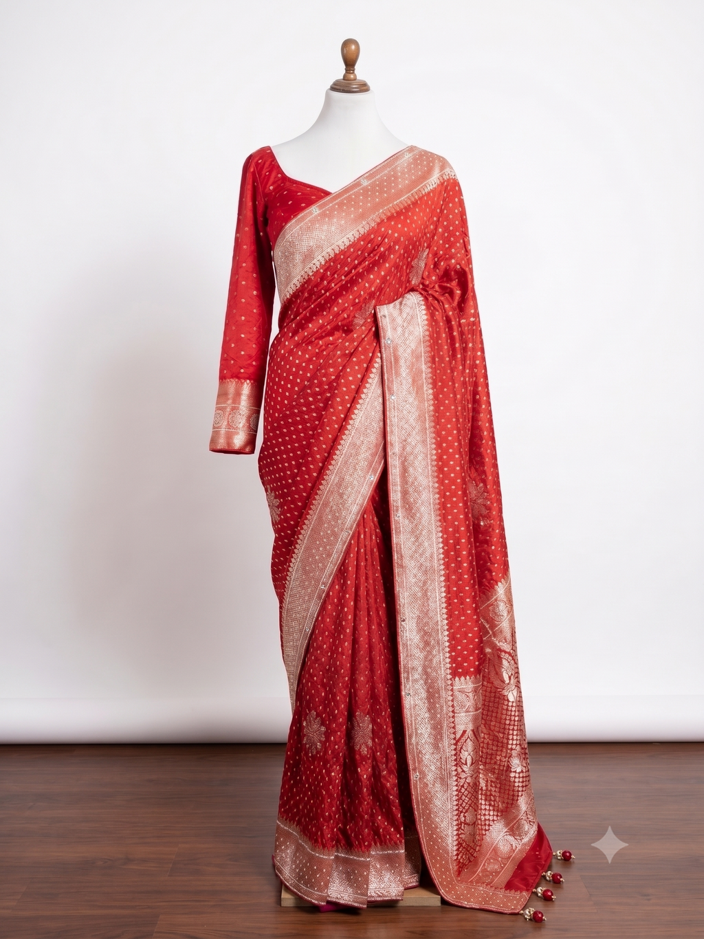 The Vaidehi Ready-to-Wear Banarasi Silk Sari Set