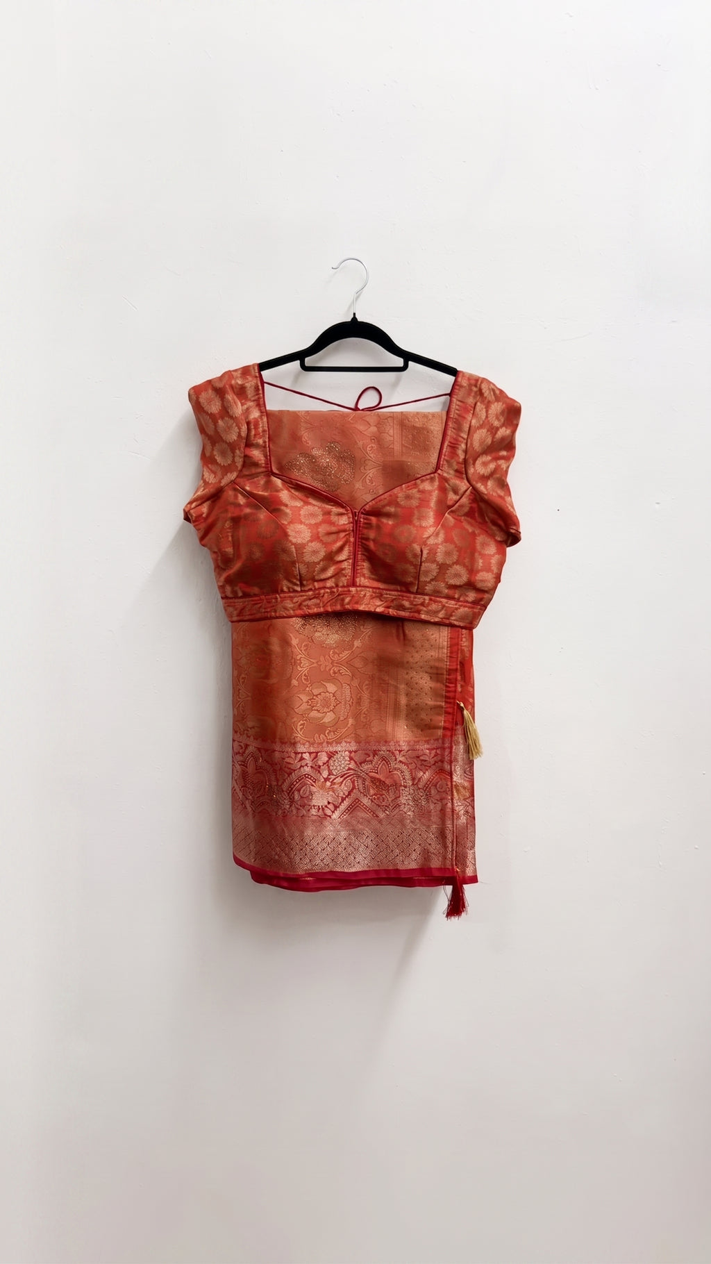Vermilion Zari Banarasi Silk Saree
