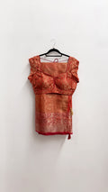 Vermilion Zari Banarasi Silk Saree