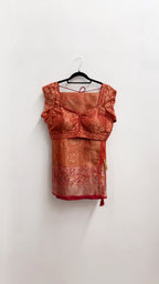 Vermilion Zari Banarasi Silk Saree
