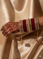 The Butta Crimson Ladkan Chura Set