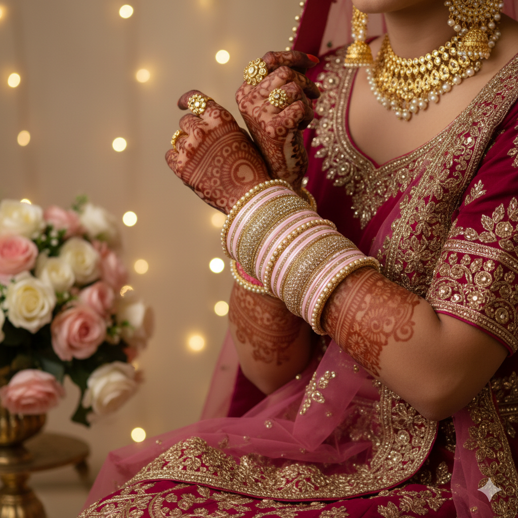 The Gilded Shimmer Pastel Chura Stack