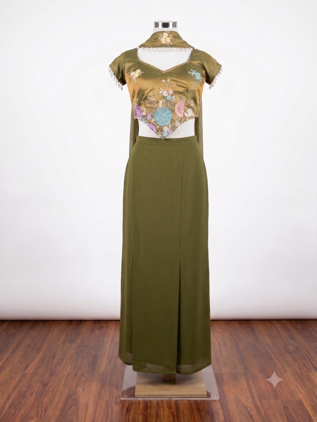The Olive Blossom 90'sLehenga Set