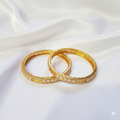 Diamond-Cut Gold Bangles
