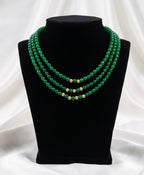 The Royal Triple-Strand Pearl & Coral Necklace