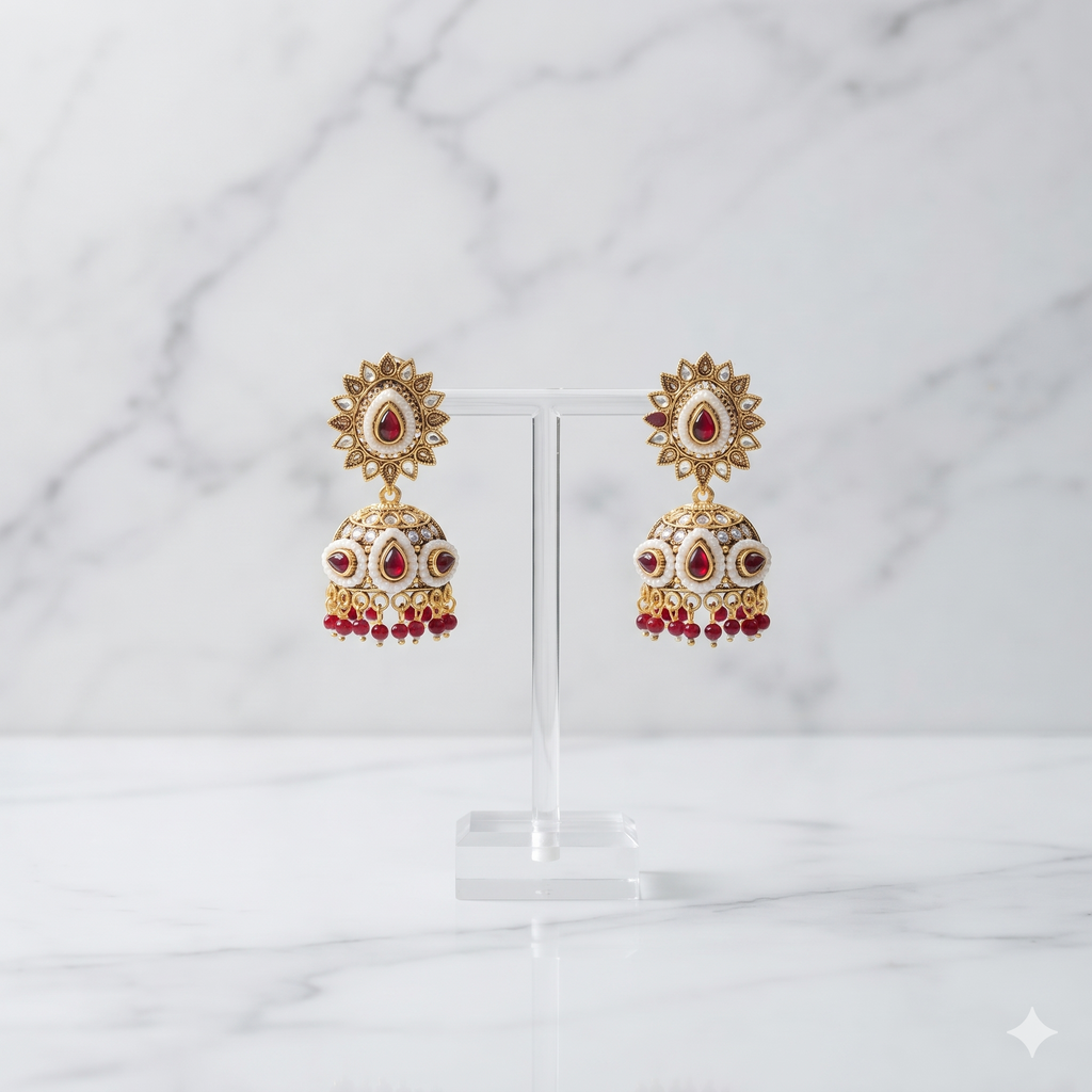 Aadhya Kundan Jhumkas
