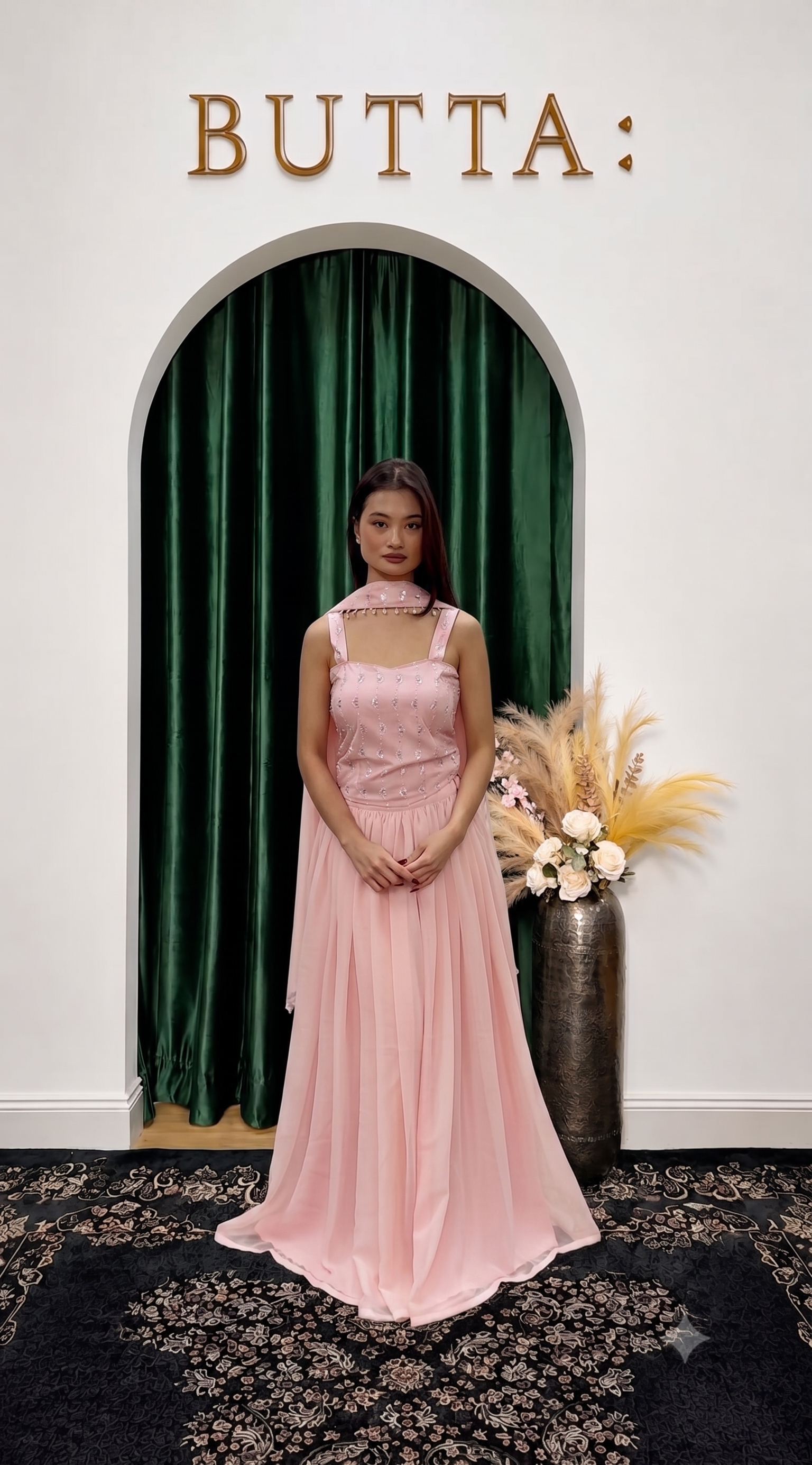 Pastel Pink Shimmer Lehenga