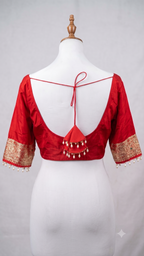 Imperial Scarlet Zari Silk Sari