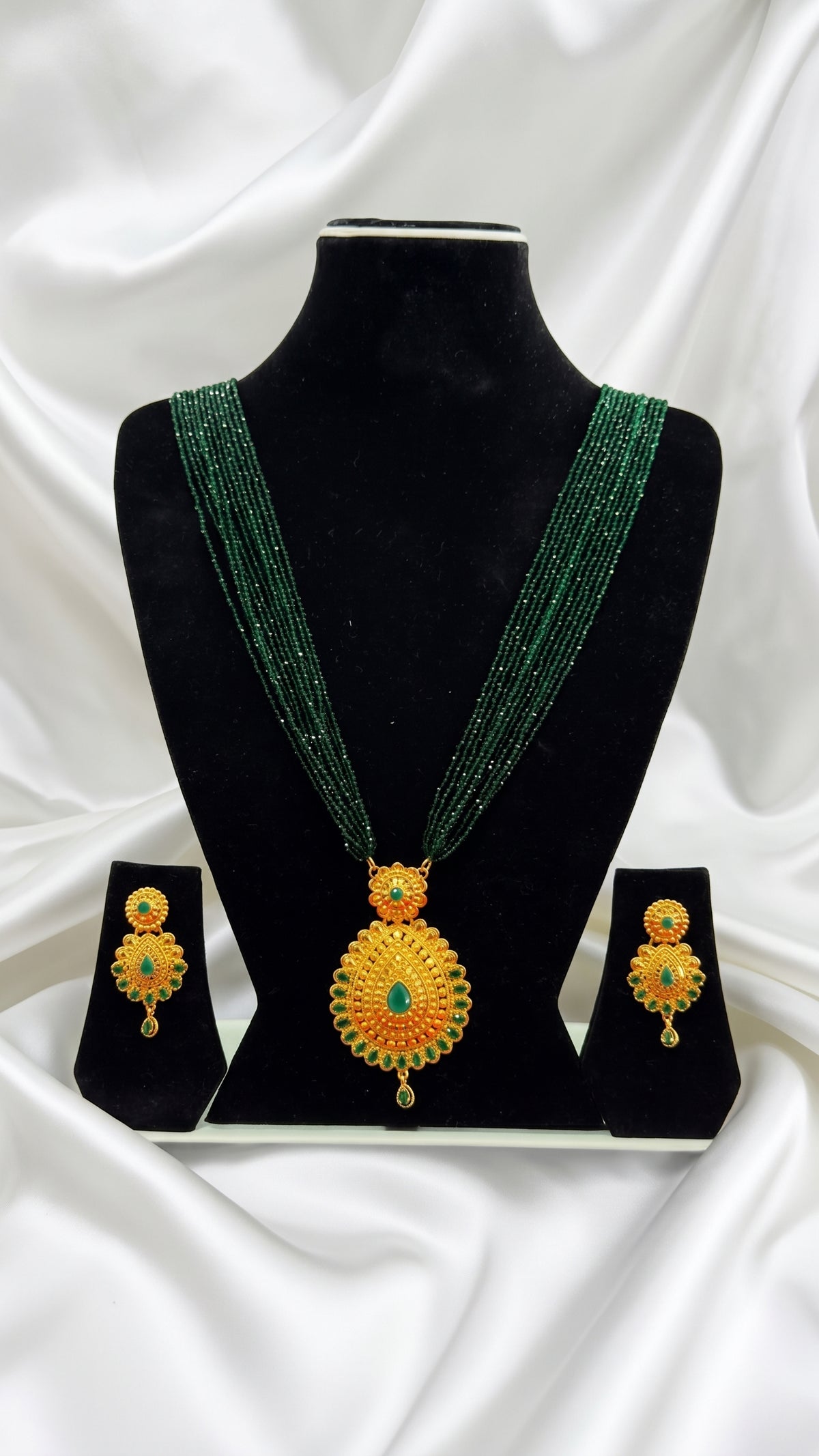 Royal Emerald & Gold Haar Set