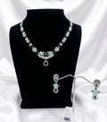 Regal Forest Green Drop Statement Jewelry Set