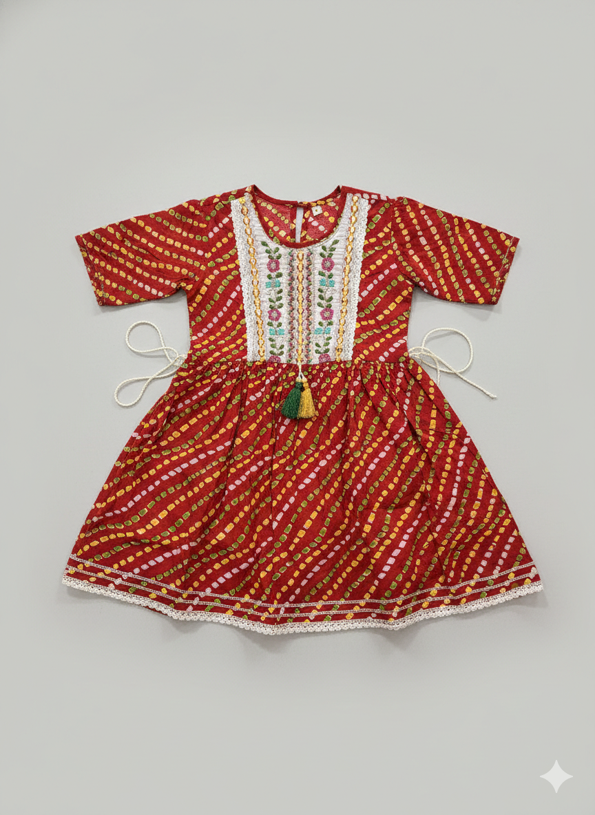 Bandhani Blossom Kurta Set