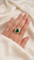 Emerald Sunburst Ring