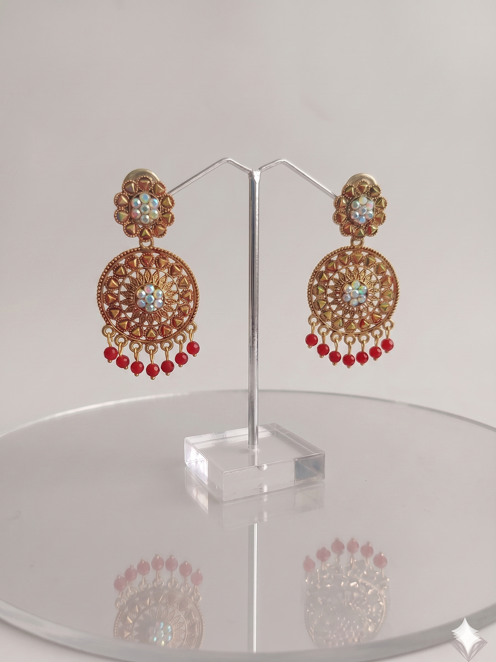 Mandala Filigree Drop Earrings