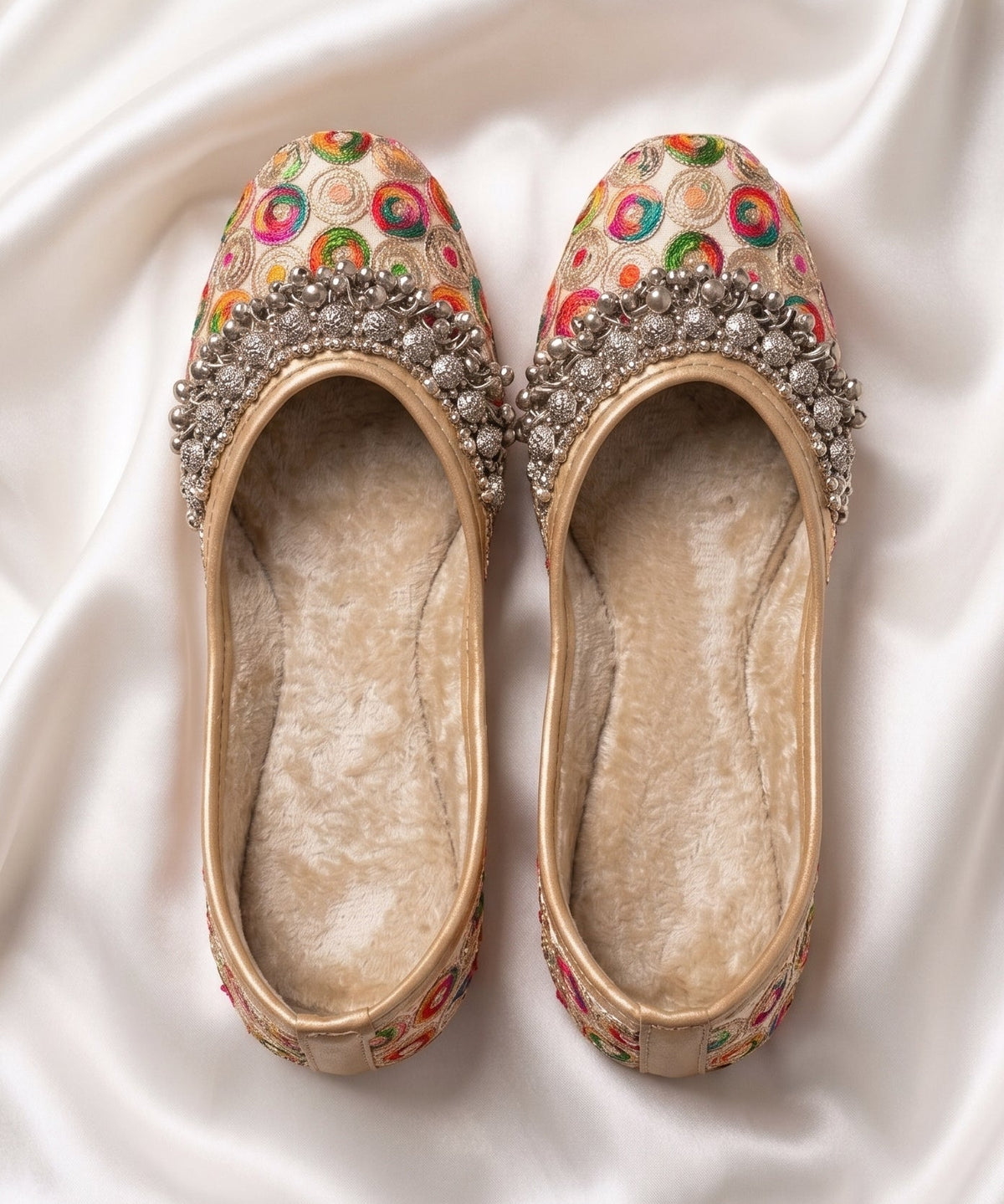 Heritage Embroidered jhumka Juttis