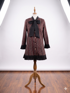 Modern Ethnic Woven Flare Coat Dress
