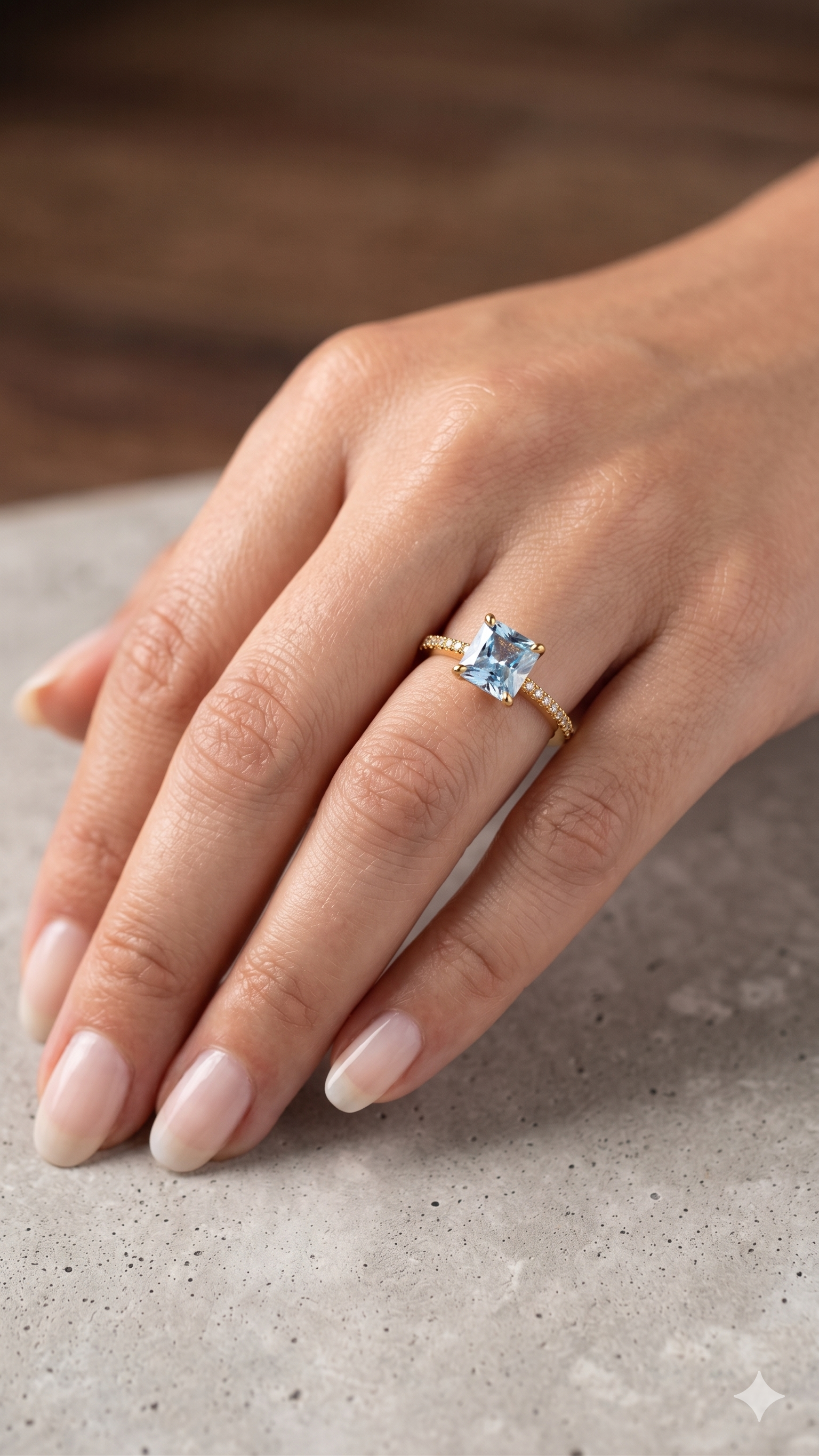 Azure Horizon Pavé Band Ring
