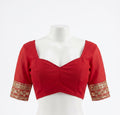 Crimson Radiance Pre-Stitched Festive Saree Set