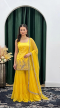 The Mustard Mayur Gharara Set