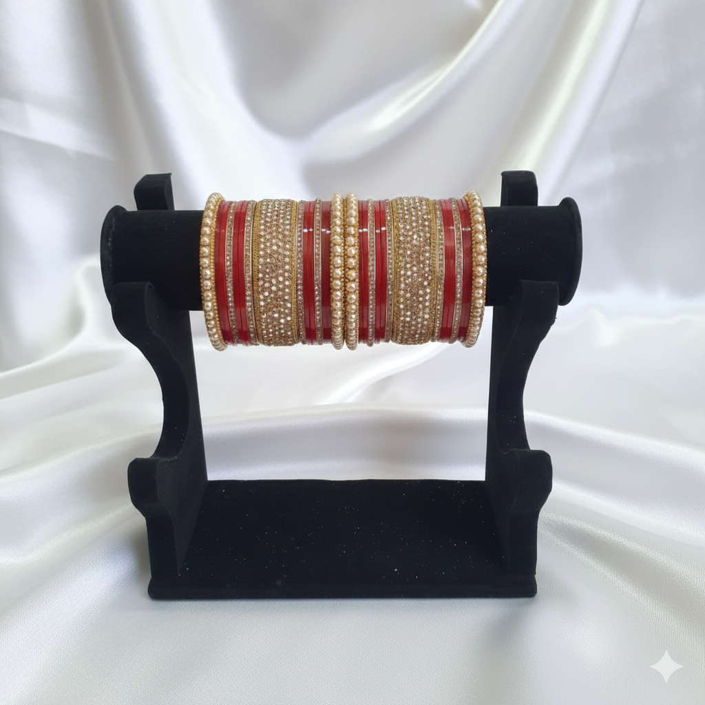 The Gilded Shimmer Pastel Chura Stack
