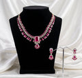 The Rani Pink Empress CZ Necklace Set