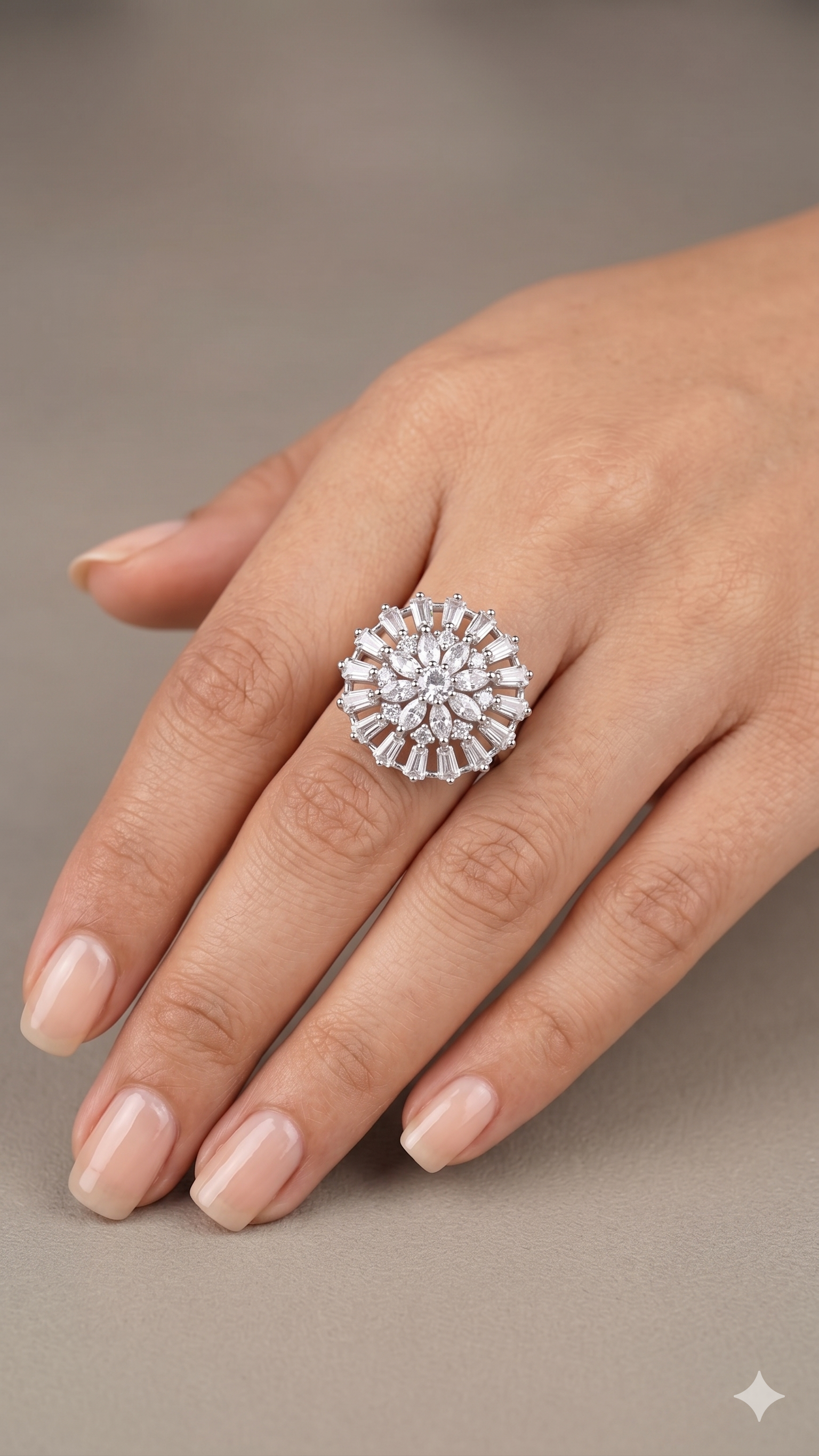 Marquise Sunburst Ring