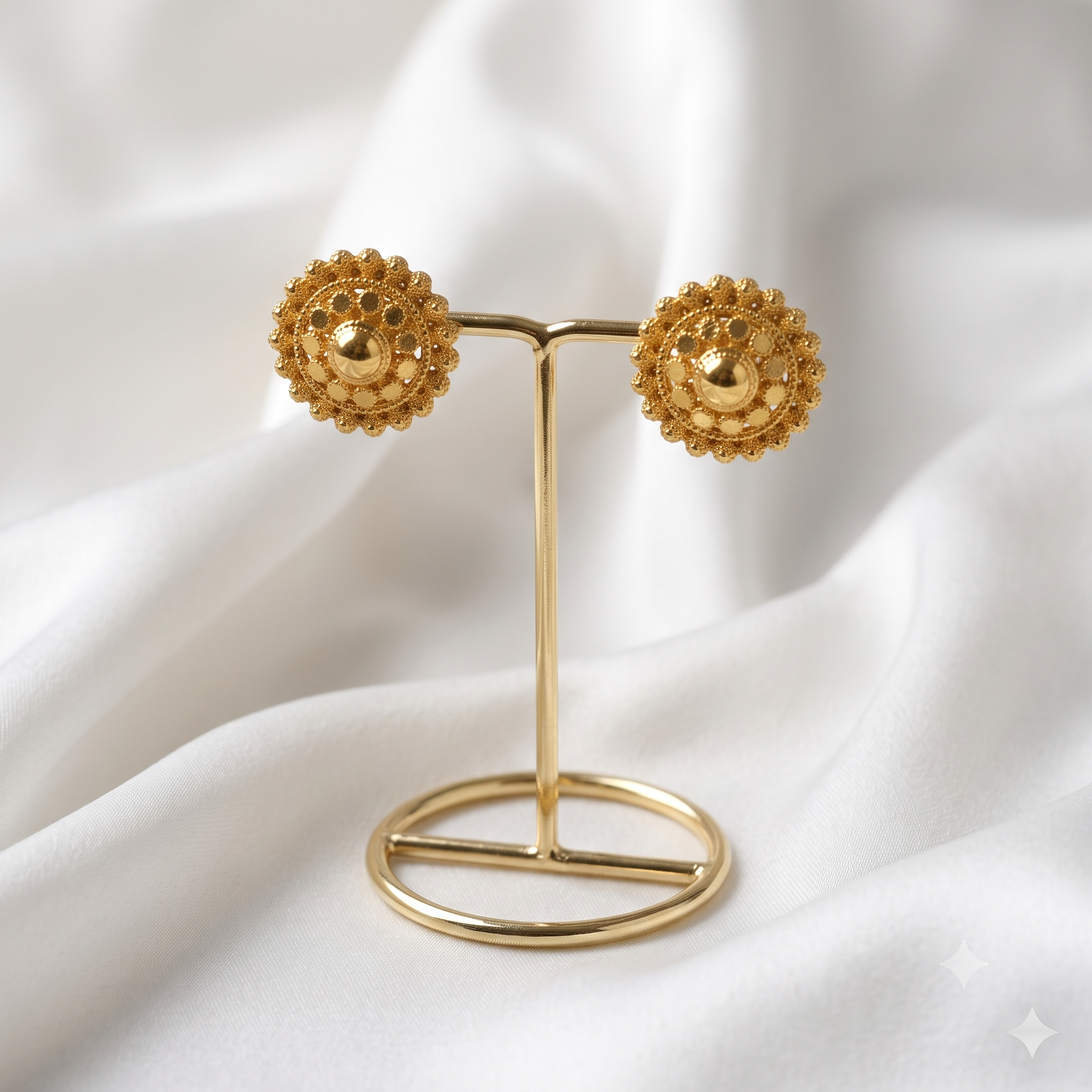 Vintage Royal Gold Orb Studs