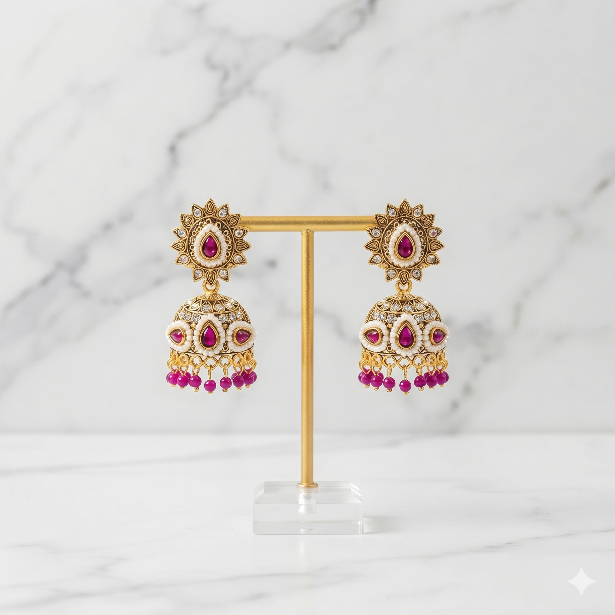 Aadhya Kundan Jhumkas