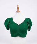 Festive Organza Puff-Sleeve Blouse