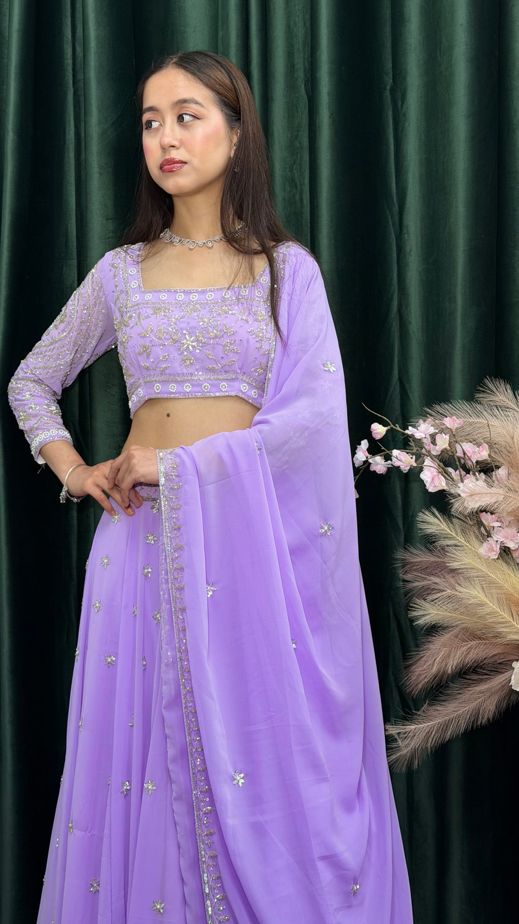 The Pastel Hand Embroidered Lehenga