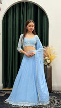 The Pastel Hand Embroidered Lehenga