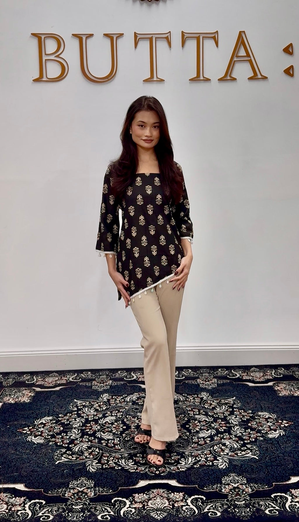 Floral Asymmetric Kurti