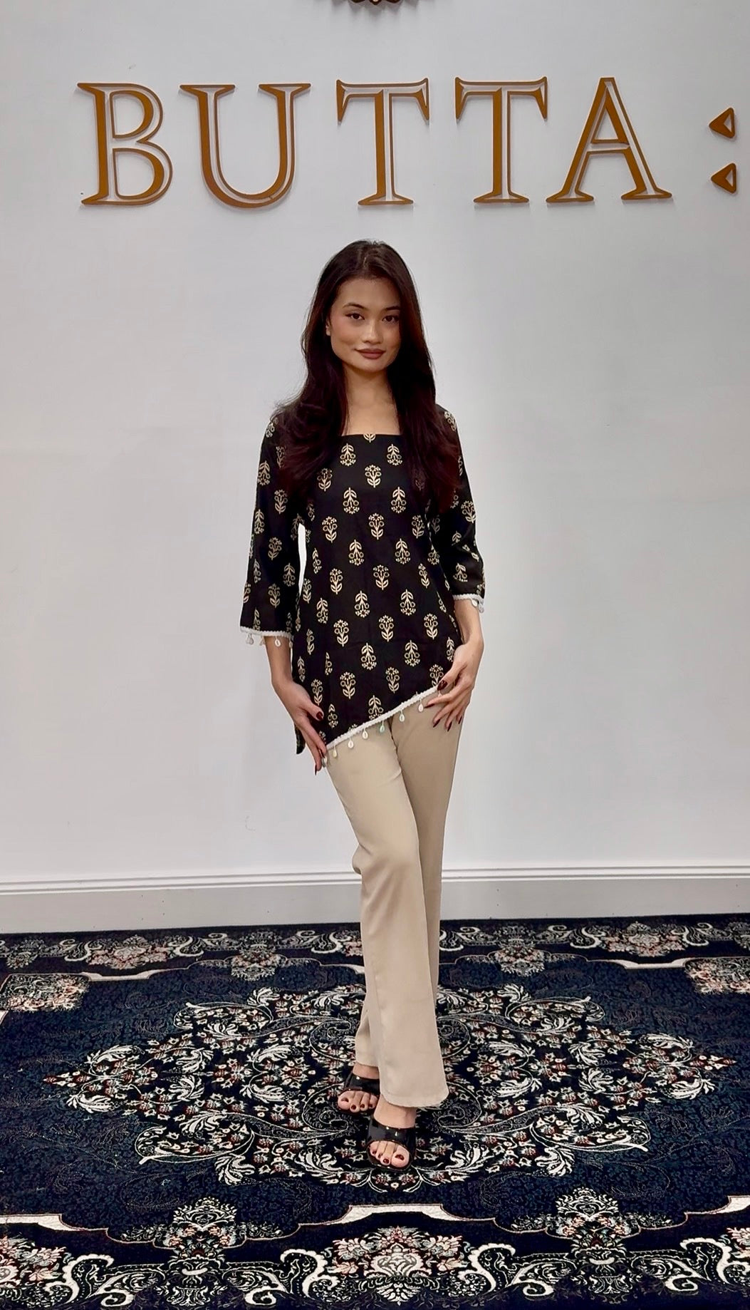 Floral Asymmetric Kurti