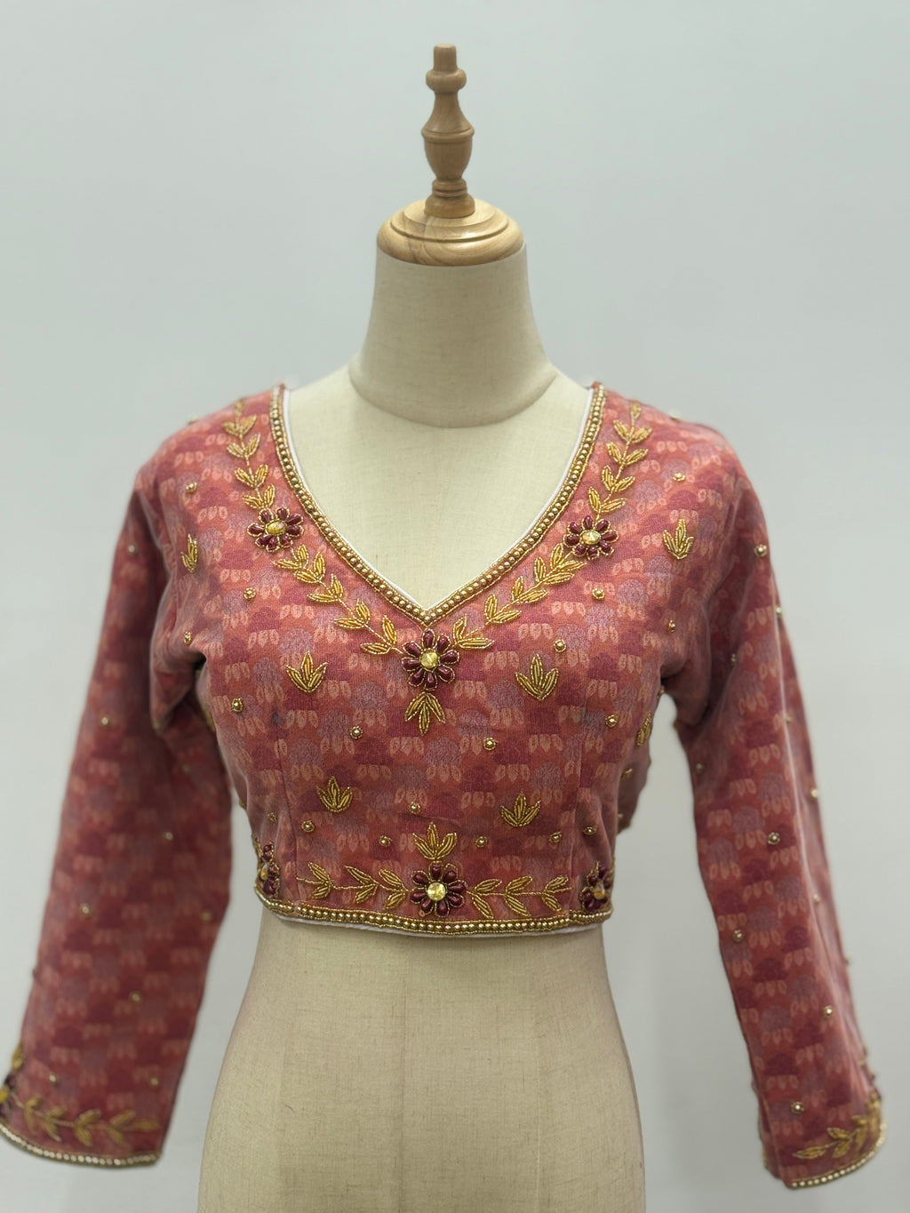 The Rhododendron Dhaka Hand-Embroidered Blouse
